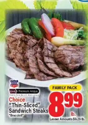 Angelo Caputo's Fresh Market Choice Thin-Sliced Sandwich Steaks offer