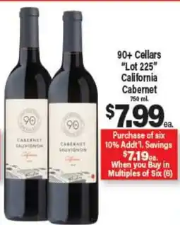 Angelo Caputo's Fresh Market 90+ Cellars Lot 225 California Cabernet offer