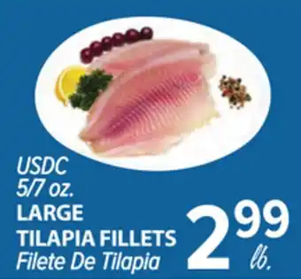 Cermak Fresh Market USDC 5/7 oz. LARGE TILAPIA FILLETS offer