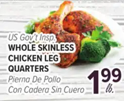 Cermak Fresh Market US Gov't Insp. WHOLE SKINLESS CHICKEN LEG QUARTERS offer