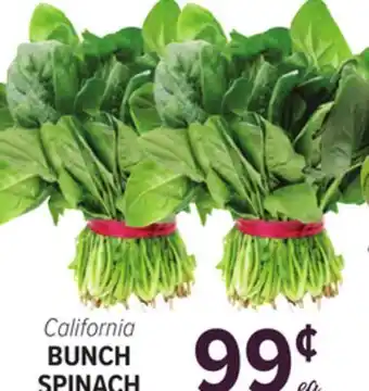 Cermak Fresh Market CALIFORNIA BUNCH SPINACH offer
