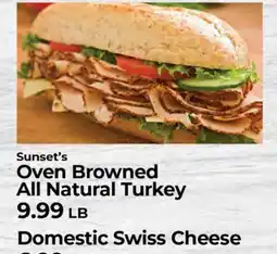 Sunset Foods Sunset's Oven Browned All Natural Turkey offer