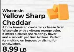 Sunset Foods Wisconsin Yellow Sharp Cheddar offer