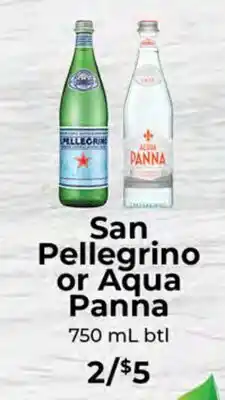 Sunset Foods San Pellegrino or Aqua Panna offer