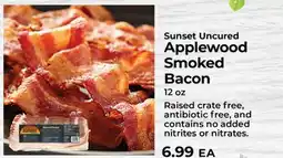 Sunset Foods Sunset Uncured Applewood Smoked Bacon offer