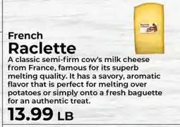 Sunset Foods French Raclette offer