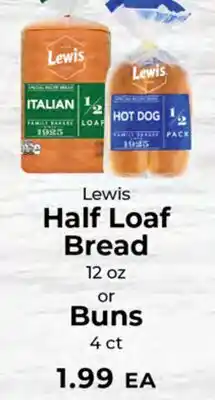 Sunset Foods Lewis Half Loaf Bread or Buns offer