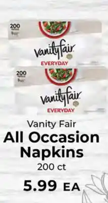 Sunset Foods Vanity Fair All Occasion Napkins offer