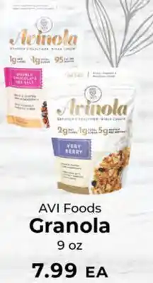 Sunset Foods AVI Foods Granola offer