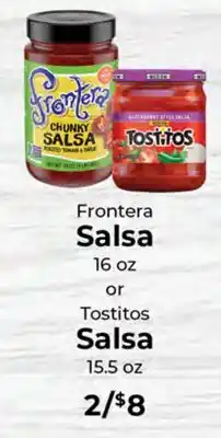 Sunset Foods Frontera Salsa 16 oz or Tostitos Salsa 15.5 oz offer