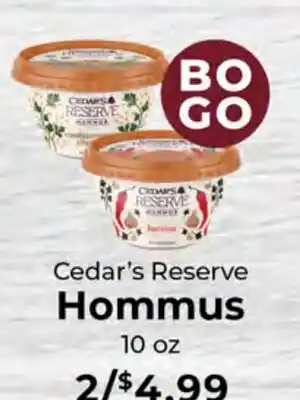 Sunset Foods Cedar's Reserve Hommus offer