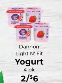 Sunset Foods Dannon Light N' Fit Yogurt offer