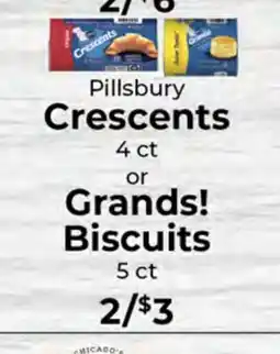 Sunset Foods Pillsbury Crescents 4 ct or Grands! Biscuits 5 ct offer