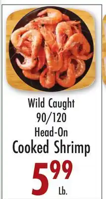 Garden Fresh Market Wild Caught 90/120 Head-On Cooked Shrimp offer