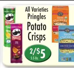Garden Fresh Market All Varieties Pringles Potato Crisps offer