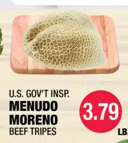 Carnicerias Jimenez U.S. GOV'T INSP. MENUDO MORENO BEEF TRIPES offer