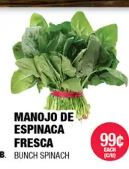 Carnicerias Jimenez MANOJO DE ESPINACA FRESCA offer