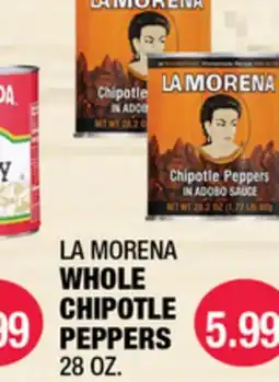 Carnicerias Jimenez LA MORENA WHOLE CHIPOTLE PEPPERS offer