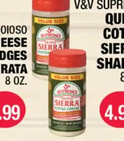 Carnicerias Jimenez V&V SUPREMO GRATED SIERRA COTIJA CHEESE offer