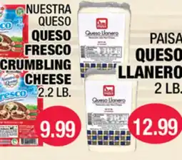 Carnicerias Jimenez QUESO FRESCO CRUMBLING CHEESE, 2.2 LB offer