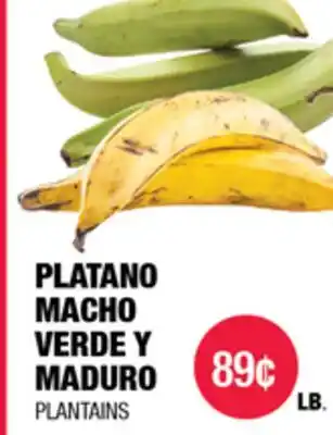 Carnicerias Jimenez PLATANO MACHO VERDE Y MADURO offer