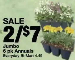 Bi-Mart Jumbo 6 pk Annuals offer
