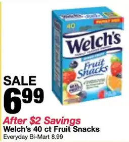 Bi-Mart Welch's Fruit Snacks offer