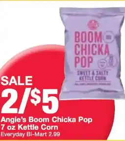 Bi-Mart Angie's boom chicka pop kettle corn offer