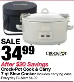 Bi-Mart Crock-pot cook & carry slow cooker offer
