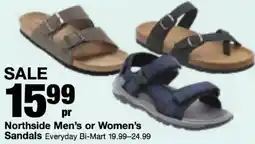 Bi-Mart Northside Men's or Women's Sandals offer
