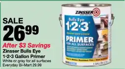 Bi-Mart Zinsser bulls eye 1.2.3 gallon primer offer