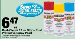 Bi-Mart Rust-Oleum Stops Rust Protective Spray Paint offer