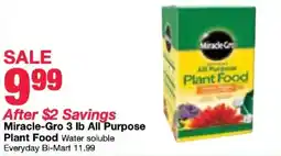 Bi-Mart Miracle-Gro 3 lb All Purpose Plant Food offer