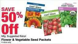 Bi-Mart Flower & Vegetable Seed Packets offer