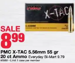 Bi-Mart PMC X-TAC 5.56mm 55 gr 20 ct Ammo offer