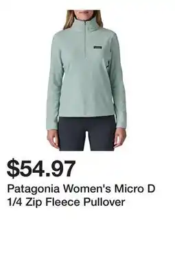 Dick's Sporting Goods Patagonia Women's Micro D 1/4 Zip Fleece Pullover offer