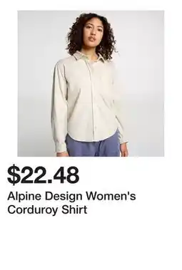 Dick's Sporting Goods Alpine Design Women's Corduroy Shirt offer