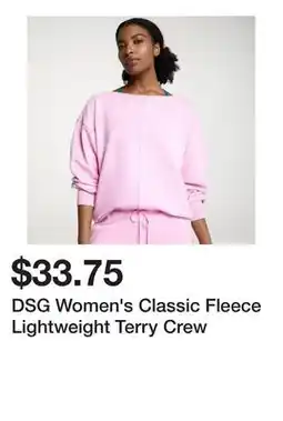 Dick's Sporting Goods DSG Women's Classic Fleece Lightweight Terry Crew offer