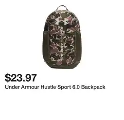 Dick's Sporting Goods Under Armour Hustle Sport 6.0 Backpack offer