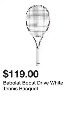 Dick's Sporting Goods Babolat Boost Drive White Tennis Racquet offer