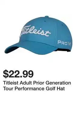 Dick's Sporting Goods Titleist Adult Prior Generation Tour Performance Golf Hat offer