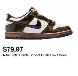 Dick's Sporting Goods Nike Kids' Grade School Dunk Low Shoes offer