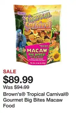 Petsmart Brown's Tropical Carnival Gourmet Big Bites Macaw Food offer