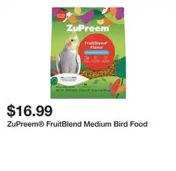 Petsmart ZuPreem FruitBlend Medium Bird Food offer