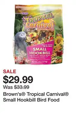 Petsmart Brown's Tropical Carnival Small Hookbill Bird Food offer