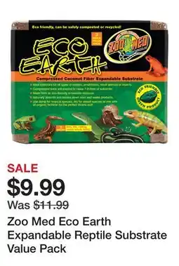 Petsmart Zoo Med Eco Earth Expandable Reptile Substrate Value Pack offer