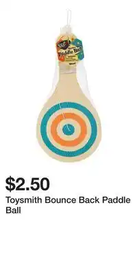 Kohl's Toysmith Bounce Back Paddle Ball offer