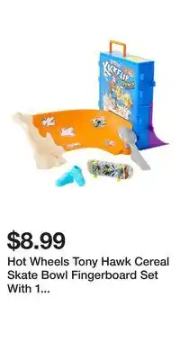 Kohl's Hot Wheels Tony Hawk Cereal Skate Bowl Fingerboard Set With 1 Exclusive Board & Pair Of Skate Shoes offer