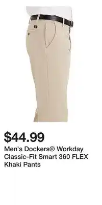 Kohl's Men's Dockers Workday Classic-Fit Smart 360 FLEX Khaki Pants offer