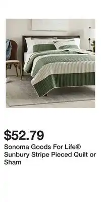 Kohl's Sonoma Goods For Life Sunbury Stripe Pieced Quilt or Sham offer
